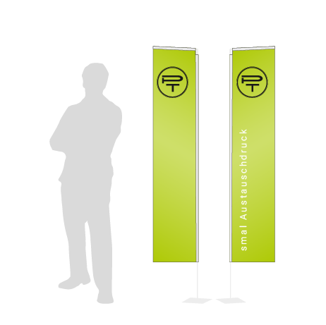 Beachflag Rechteck Austauschdruck | Small (208 cm) | beidseitig bedruckt